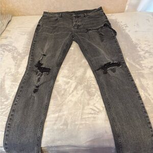 Ksubi Men's Black Distressed Skinny Jeans